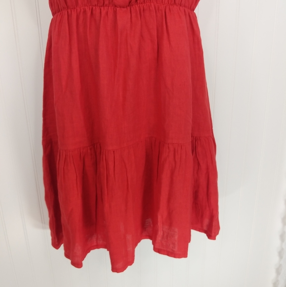 LE REGAZZE Made in Italy Linen Fit and Flare Dress Sz M - Picture 10 of 16